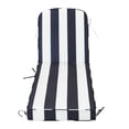 thumbnail image 2 of Striped Black 2-Pack Outdoor Chaise Lounge Cushions, 5'' Thick Olefin Patio Cushions with Removable Covers, Fade Resistant & Water Resistant Chaise Cushions for Poolside Furniture, Fits 72-74''Lounge, 2 of 10