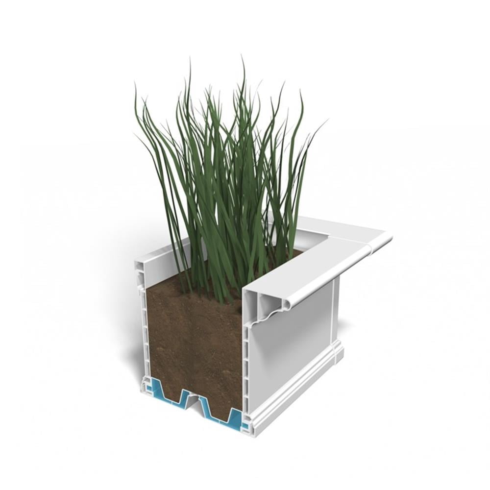 Pemberly Row 4ft Weatherproof Traditional Vinyl Window Box in White