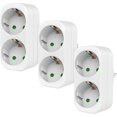 thumbnail image 1 of Double Plug For Socket, Pack Of 3 Multiple Sockets Without Cable, 4000 W Portable Wall Plate Sockets, 250 V/16 A Socket Adapter For Office, Home, Trav, 1 of 4