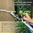 thumbnail image 3 of Hanging Hammock Portable Travel Camping For Outdooor Beach Camping Hiking Seamless White Poppy, 3 of 8