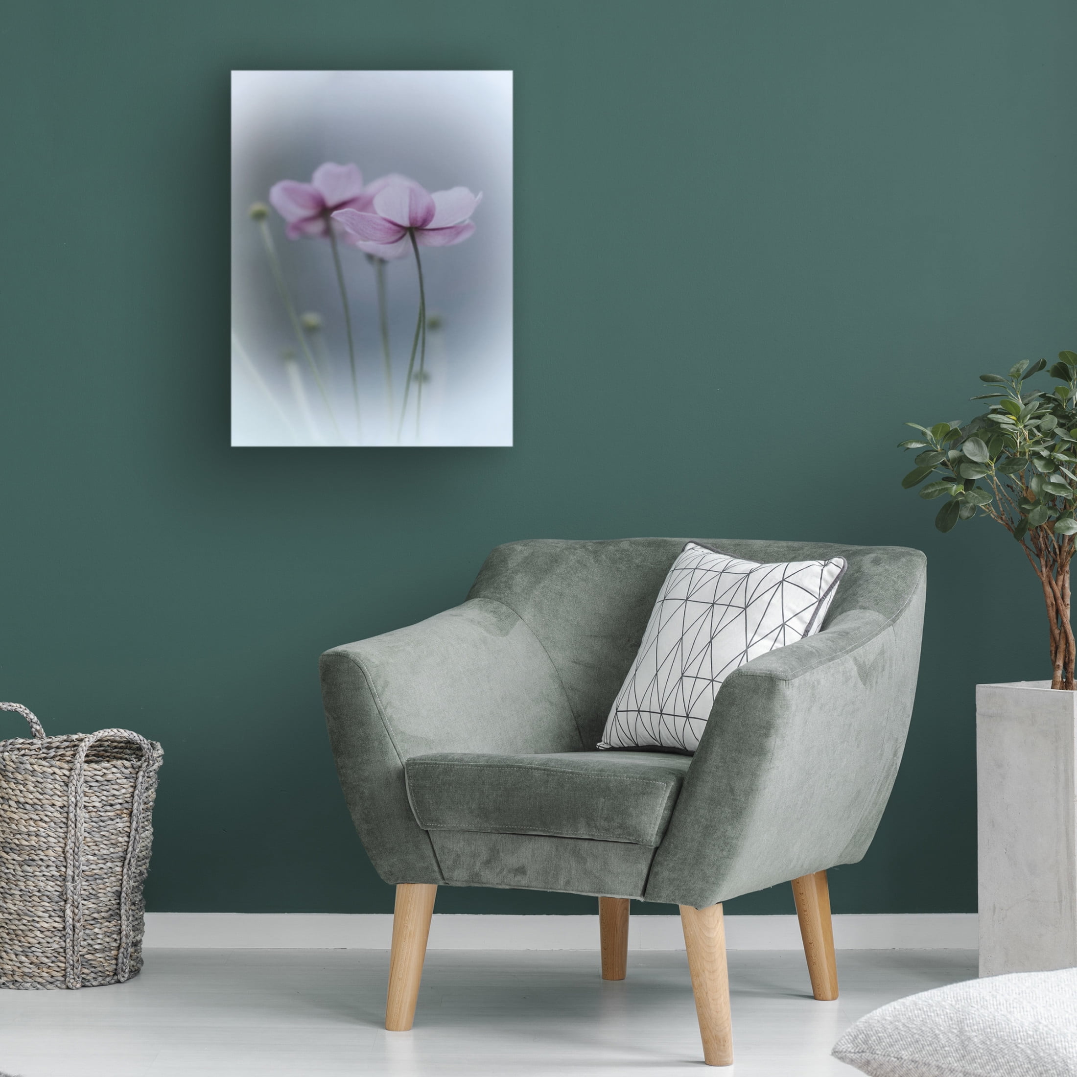 Canvas Wall Art - Purple Bamboo 'Purple Delight' Wall Art for Living Room, Bedroom, or Office D?cor by Trademark Fine Art - 35 x 47 Inches
