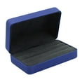 thumbnail image 2 of Milageto Jewelry Case PU Leather Trendy Showcase Tray Jewelry Box for Women Ear Studs Blue, 2 of 8