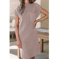 thumbnail image 1 of FOLUNSI Stylish Taupe Sweater Dress w/ Pockets - Easy Chic!, 1 of 4