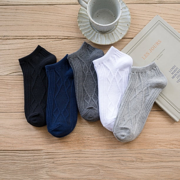 Calcetines de algodón de verano para mujer Calcetines para hombre Calcetines náuticos para mujer Calcetines cortos de doble aguja para hombre Calcetines