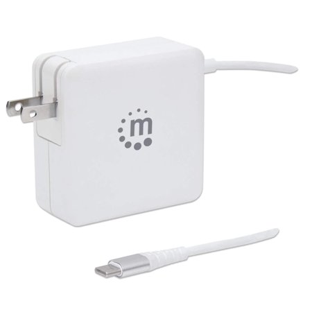 UPC: 0766623180245 | Power Delivery Wall Charger with Built-in USB-C Cable – 60 W USB-C PD and 2.4 A USB-A Charging Port  White