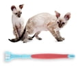thumbnail image 1 of Cepillo de dientes para mascotas de tres lados, cepillo suave para perros, herramienta para tartar de mal aliento (azul), 1 of 5