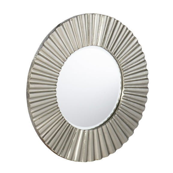 SEI Furniture Hessmer Round Glass Decorative Mirror in Silver