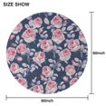 thumbnail image 6 of Pioneer Flower Floral Print Pattern Round Tablecloth 60"x60",Wrinkle Wipeable Table Cloth for Kitchen Dining Room Picnic Patio Party, 6 of 6