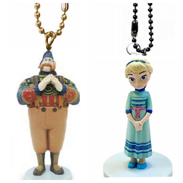 Oaken Shopkeeper 4” & Baby Elsa 3” Pvc Keychain Dangler Ornament Figure