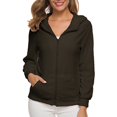 thumbnail image 2 of Outfmvch Winter Coats For Women Fleece Jacket Women Women Hooded Sweater Coat Winter Warm Wool Zipper Coat Cotton Coat Outwear Womens Coats Coffee Xl, 2 of 5
