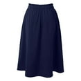 thumbnail image 5 of MIXUE Skirts For Women Summer Solid Color Elastic Waist Drawstring A Line Causal Midi Pockets Skirt Streetwear,Blue,L, 5 of 5