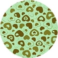 thumbnail image 1 of Ahgly Company Tapis Rond Lavable en Machine Intérieur Transitionnel Vert Pâle, 6 Pieds Rond, 1 of 7