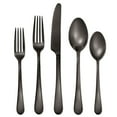 thumbnail image 3 of Hampton Forge Skandia Mirabella Satin Flatware Set, 20 Piece, Gunmetal, 3 of 5