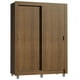 thumbnail image 1 of Ropero Closet Madesa Dallas 2 Puertas Corredizas 2 Cajones con Pies Marrón, 1 of 5