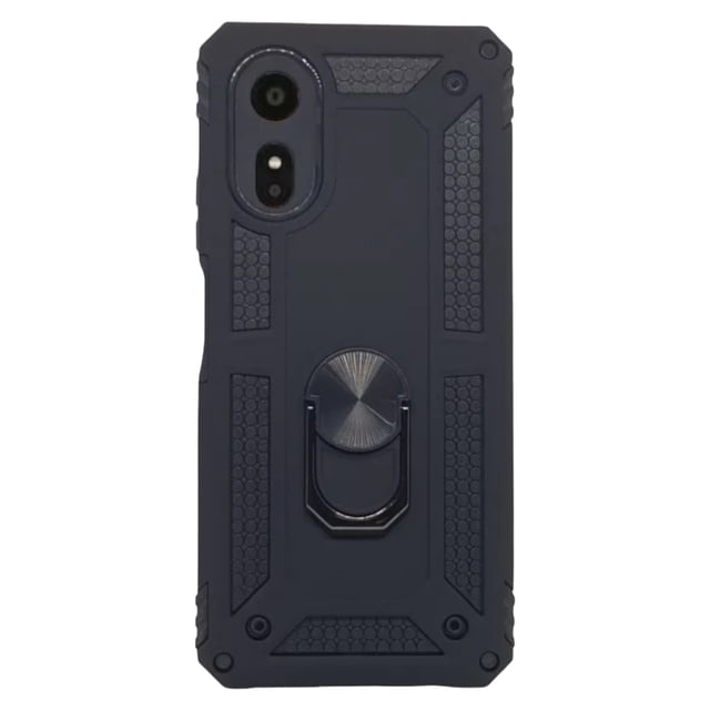 Funda Uso Rudo Con Anillo Magnético Para Oppo A17 Negro Más 2 Micas De Cristal Cely Vesmir