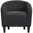 thumbnail image 5 of Yaheetech Upholstered Boucle Club Chair Accent Barrel Chair, Dark Gray, 5 of 8