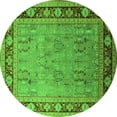 thumbnail image 1 of Ahgly Company Indoor Round Oriental Green Industrial Area Rugs, 8' Round, 1 of 4