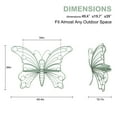 thumbnail image 5 of HLR Outdoor Bench with Butterfly Inspired Pattern, 50'' Metal Frame Patio Garden Chair Cast Iron,Light Green, 5 of 8
