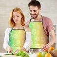 thumbnail image 5 of Pioneer Flower Floral Print Pattern Cotton Linen Apron with Pockets, Waterproof Adjustable, 33x27 Inch for Kitchen, Gardening, BBQ, Salon, 5 of 6