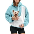 thumbnail image 3 of XINPING Women's Hoodie with Dog Pouch Oversized Pet Hoodies Carrier Large Pocket Hooded Sweatshirt for Puppy Animal Holder Long Sleeve Comfortable Tops, 3 of 7