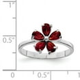 thumbnail image 2 of Primal Silver Sterling Silver Rhodium-plated Garnet Ring, 2 of 4