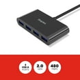 thumbnail image 2 of Staples TECH 4-Port USB 2.0 Hub Black (ST62379), 2 of 8