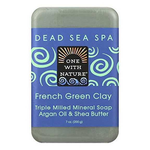 One with Nature French Clay Soap, French Green, 7 oz