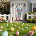 thumbnail image 4 of CaiYueKe Easter Door Curtain Spring Holiday Decorations Bunny Rabbit Egg Pattern Party Backdrop Wall Hanging Decorative Banner for Home Festival Celebration Indoor Outdoor, 4 of 7