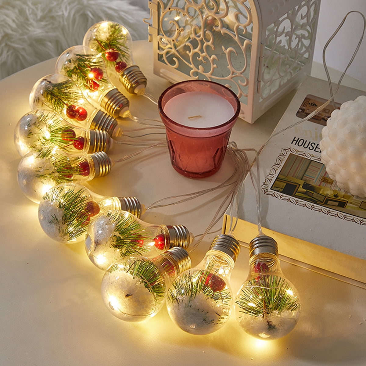 10 LED Christmas Wedding Xmas Outdoor Fairy String Light Lamp Party Home Decor 