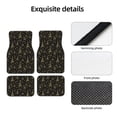 thumbnail image 4 of Yiaed Paris Romantic Print Carpet Floor Mats for Cars, Auto Accessories Front & Rear Car Floor Mats Car Floor Foot Mat Sets of 4 Pieces, 4 of 7