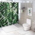 thumbnail image 7 of Orinice Tropical Green Leaves Shower Curtain for Bathroom, Plant Waterproof Fabric Shower Curtain Set,  69x72, 7 of 7