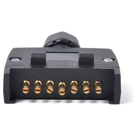 7 Trailer Light Connector with Flat Socket, 7-Way Trailer Adapter for Easy Towing Connection