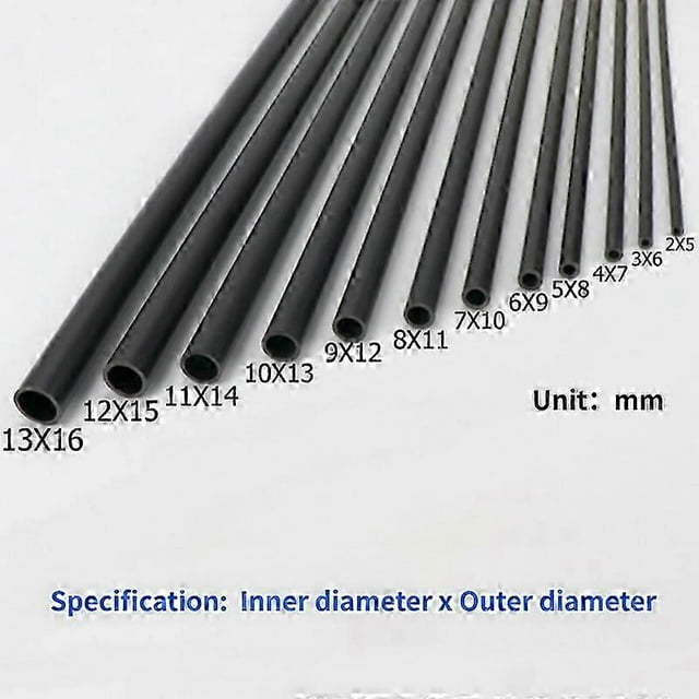 2pcs Length 500mm Black Pvc Plastic Pipe Tube Od 5~18mm Fish Tank Aquarium Tube Garden Irrigation Watering Fittings
