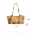 thumbnail image 3 of WeaveCC Handwoven Straw Tote Bag for Women Summer Beach Y2K Shoulder Purse Handmade Top Handle, 3 of 7