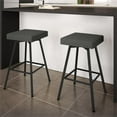 thumbnail image 3 of Amisco Robin 24.88" Swivel Counter Stool - Charcoal Gray Polyester/Black Metal, 3 of 7