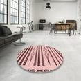 thumbnail image 4 of Ahgly Company Machine Washable Indoor Rectangle Transitional Pink Area Rugs, 2' x 5', 4 of 7