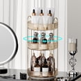 thumbnail image 3 of Organizador de maquillaje SiIMMM, giratorio 360°, 3 niveles, dorado, 3 of 7