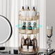 thumbnail image 3 of Organizador de maquillaje SiIMMM, giratorio 360°, 3 niveles, dorado, 3 of 7