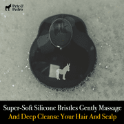 Pete & Pedro SCALP MASSAGER SHAMPOO HAIR BRUSH - Silicone Soft Bristles