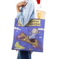 thumbnail image 4 of Harold and the Purple Crayon Bolso de tela con estampado de lienzo para mujer, bolsa de compras reutilizable y estética, con cremallera interior, regalo para mujer,40*40cm., 4 of 6