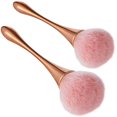 thumbnail image 1 of Brocha para polvo mineral súper grande, bronceadora, brocha de maquillaje Kabuki, brocha suave y esponjosa para base, brocha profesional para polvo y colorete para maquillaje diario (color de grado, 2, 1 of 5