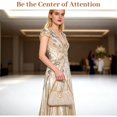 thumbnail image 3 of JKCCZLL Women Elegant Evening Clutch Bag Purse with Detachable Chain Shoulder Crossbody Bags, Handbag for Wedding Party,Apricot,party, 3 of 6