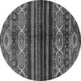 thumbnail image 1 of Ahgly Company Indoor Round Abstract Gray Modern Area Rugs, 4' Round, 1 of 4