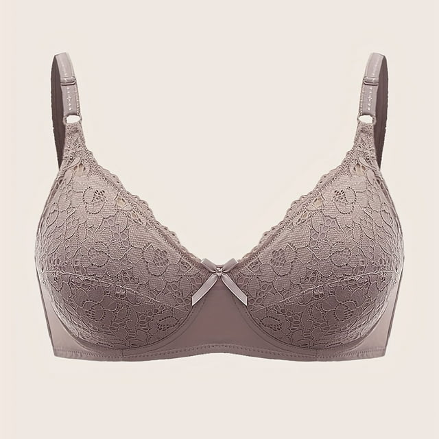 Enhance Your Comfort & Look with this Breathable & Bow-Tied Contrast Lace Push Up Bra!