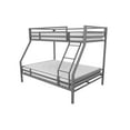 thumbnail image 3 of Novogratz Maxwell Twin-Over-Full Metal Bunk Bed with Ladder and Guardrails, Easy Assembly, Grey, 3 of 19