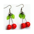 thumbnail image 6 of JUNTEX Skull Cherry Earrings/ Red Skulls Earrings Halloween Earrings Funky Spooky Quirky Earrings Nickel Free Fashion Jewelry, 6 of 7