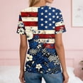 thumbnail image 7 of Women’s Short Sleeve V Neck Top with Butterfly and Star Print Casual Loose Fit T Shirt for Everyday Wear Lightweight Pullover Blouse Dark Blue 2XL, 7 of 7