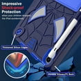thumbnail image 6 of ELEHOLD Kids Case for iPad Mini 6th Generation 2021, Heavy Duty Rugged Cover with Foldable Kickstand  Crossbody Shoulder Strap Pencil Holder Shockproof Case For iPad Mini 6,Navy+Blue, 6 of 6