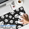 thumbnail image 4 of Long Mouse Pads for Desk,Black White Tiny Skull Pattern Desk Mats on Top Of Desks, Desk Mouse Pad Extra Large with 3mm Non-Slip Base and Stitched Edge for Gaming,Office,Work,Home 31.5"x11.8", 4 of 6