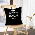 thumbnail image 5 of LALILO Throw Pillow Covers Keep Calm And Motivational Card Keep Cushion Cover 18" x 18", 2 Pack, 5 of 6